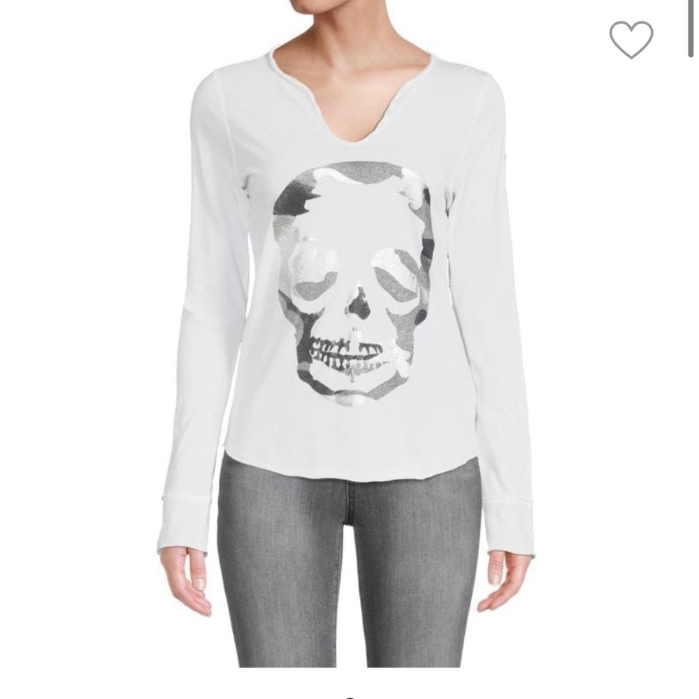 GREEN Zadig & Voltaire Skull Long-sleeve Tee